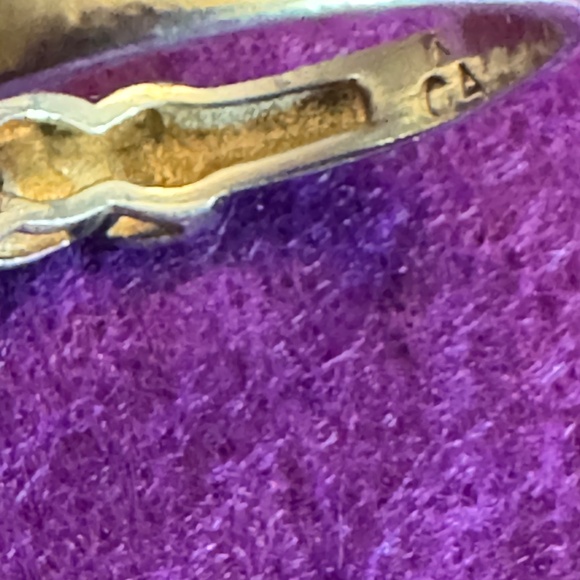 💜 Vintage 925 Sterling Black Gemstone Ring w/ Original Hudson's Bay Company Box - Picture 5 of 7